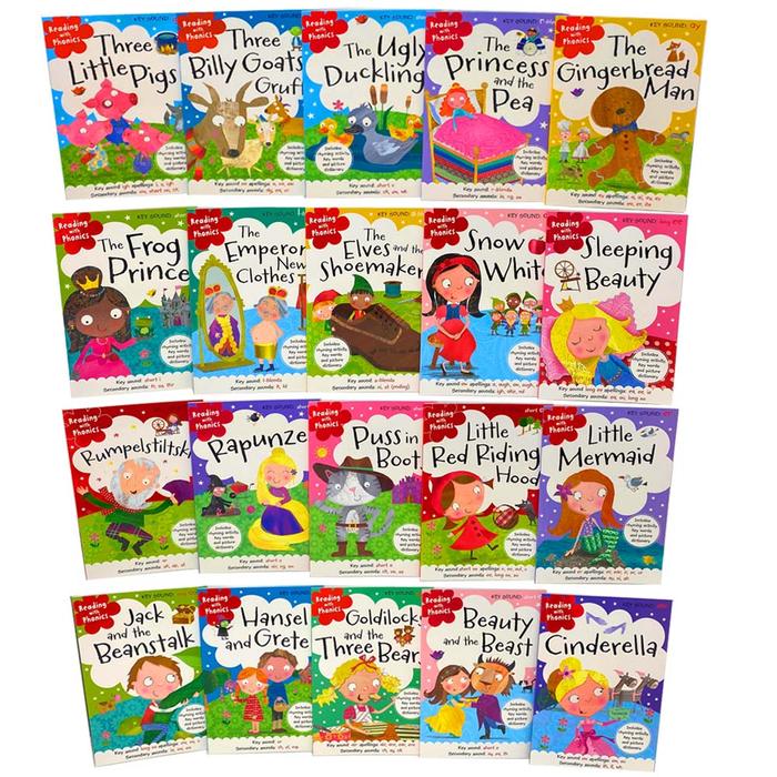 Fairy tale Collection Reading with Phonics 20 Books - Helvetic 